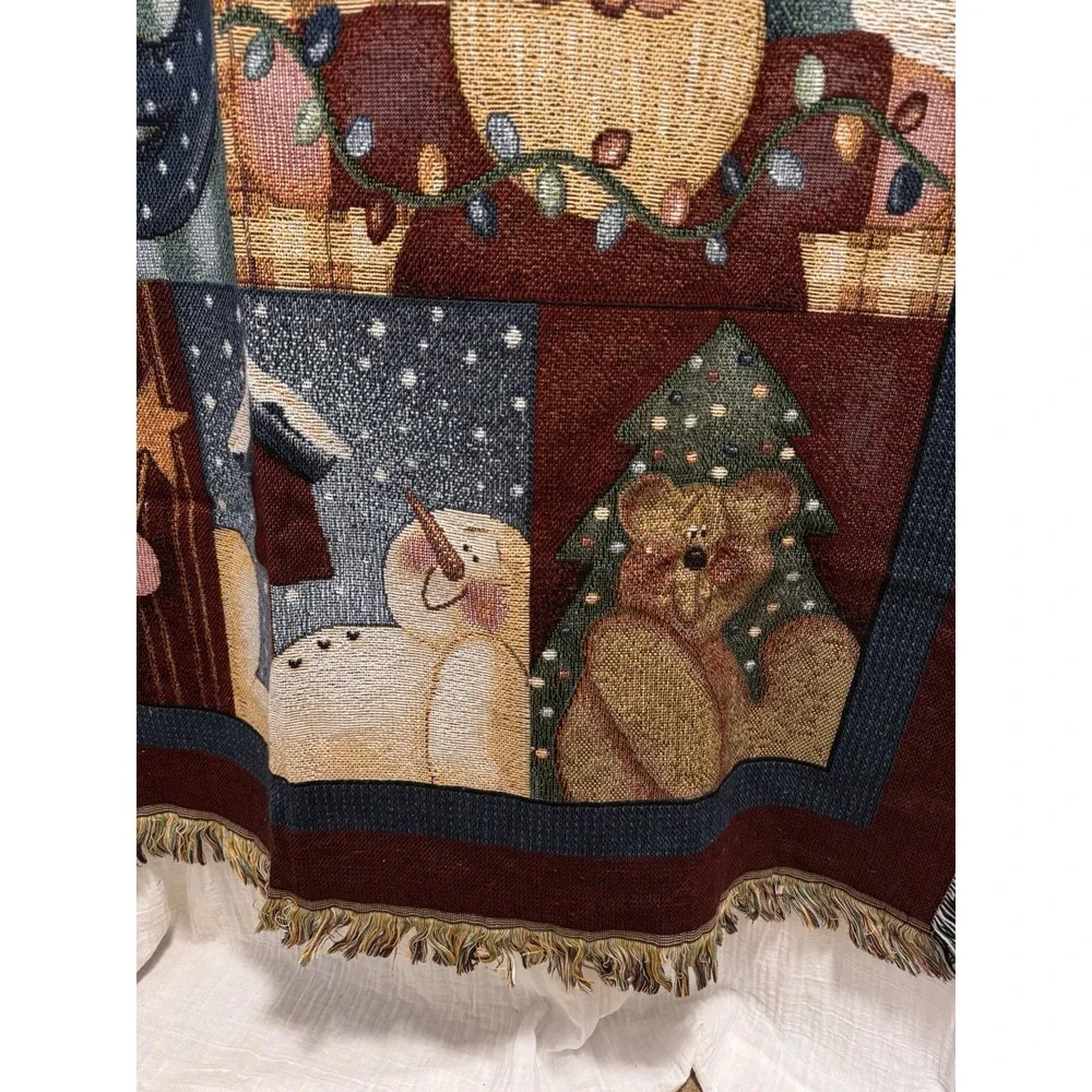 Christmas Tapestry Throw Blanket May All Your Christmas Dreams Come‎ True Santa
